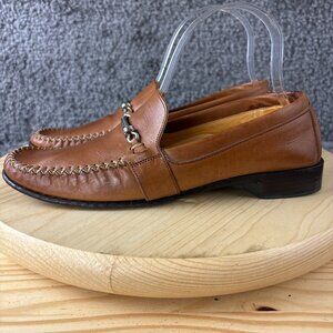 Cole Haan Country Loafers Womens 7.5 Narrow Leather Brown Horsebit Made in Italy